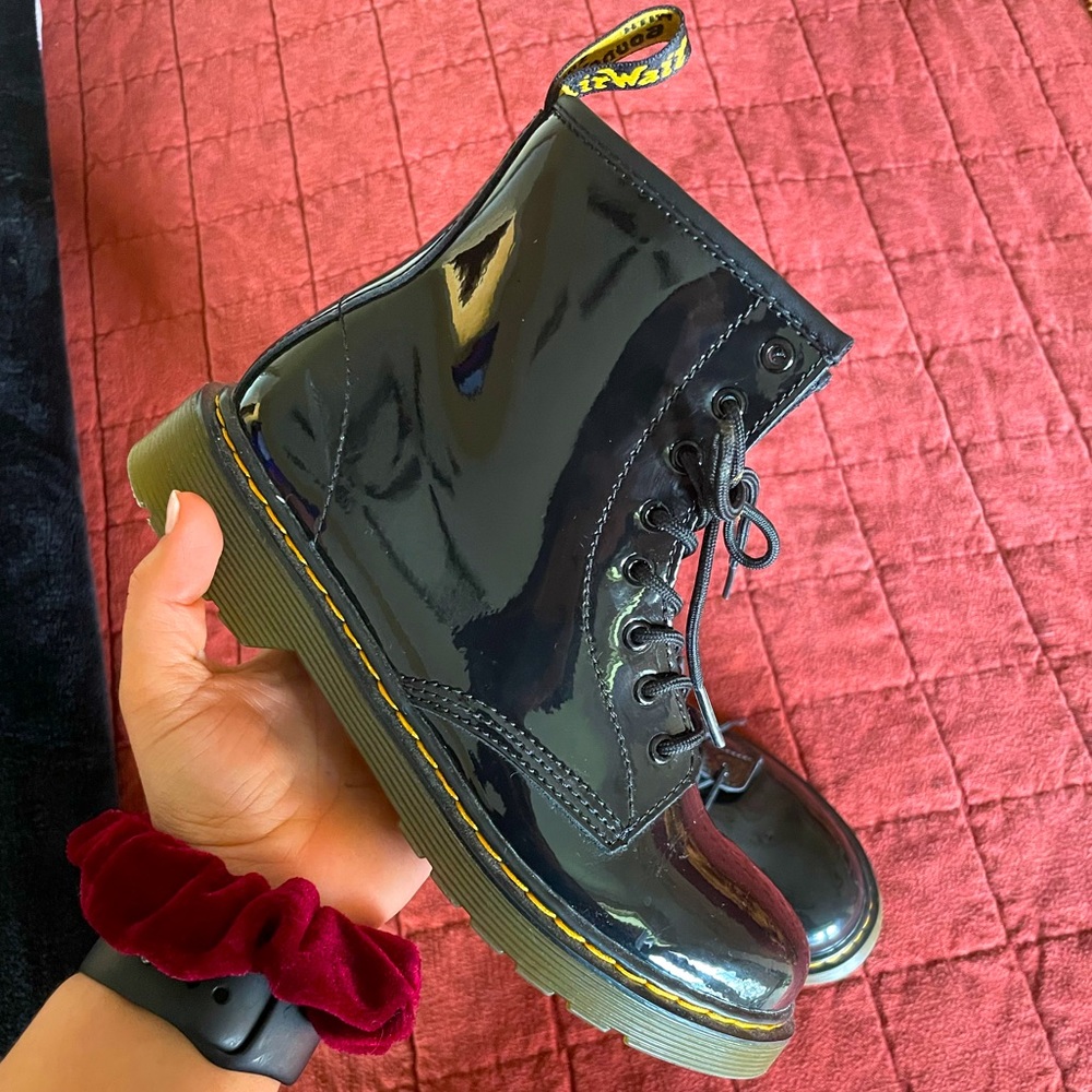 Dr. Martens Black Patent Ankle Boots